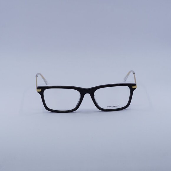 Bottega Veneta BV1040OA 001 Eyeglasses Black/Gold 54mm Rectangle Frame - Picture 3 of 10
